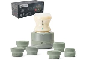 Draadloze Flessenwarmer Warm70 - 5 Temp. | USB-Oplaadbaar | 6 Adapters | 6 Uur Warm