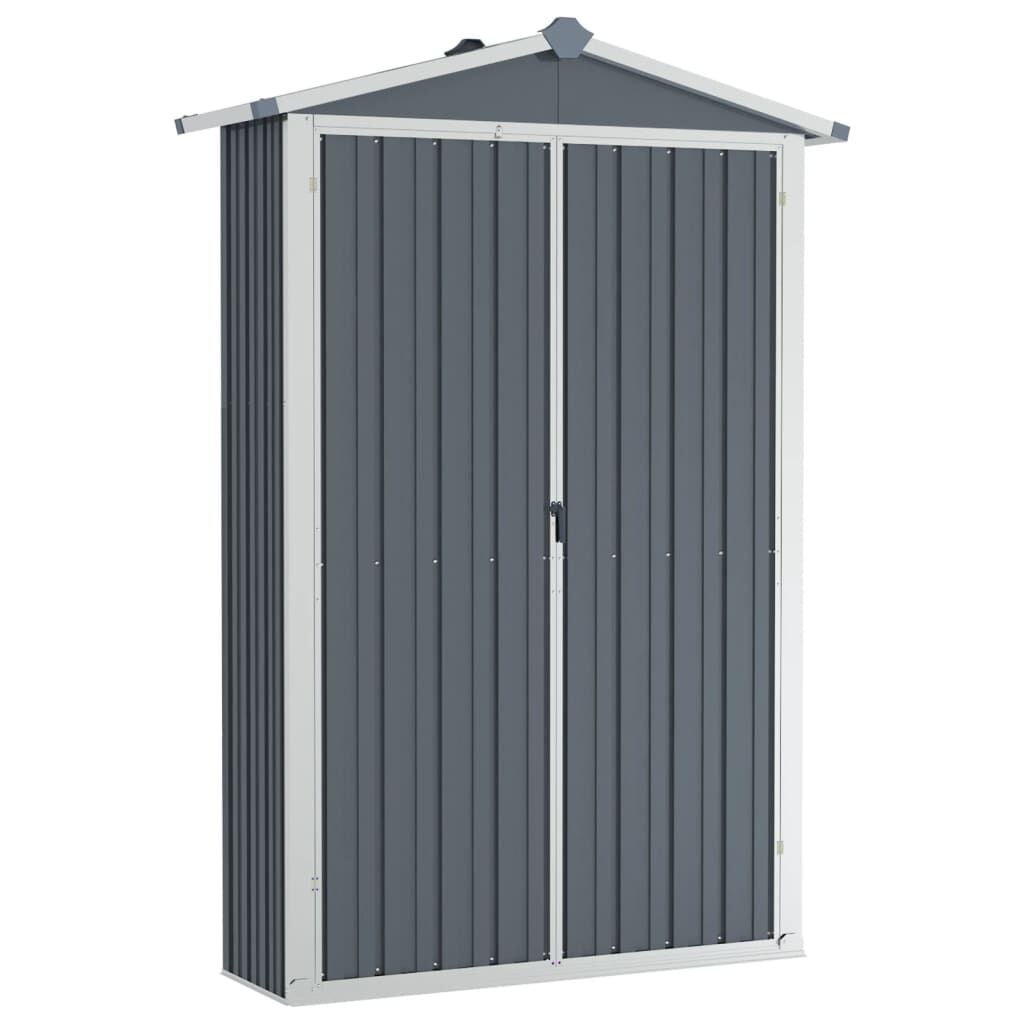 Tuinschuur 116x45x175cm Staal Grijs - 35% Korting!