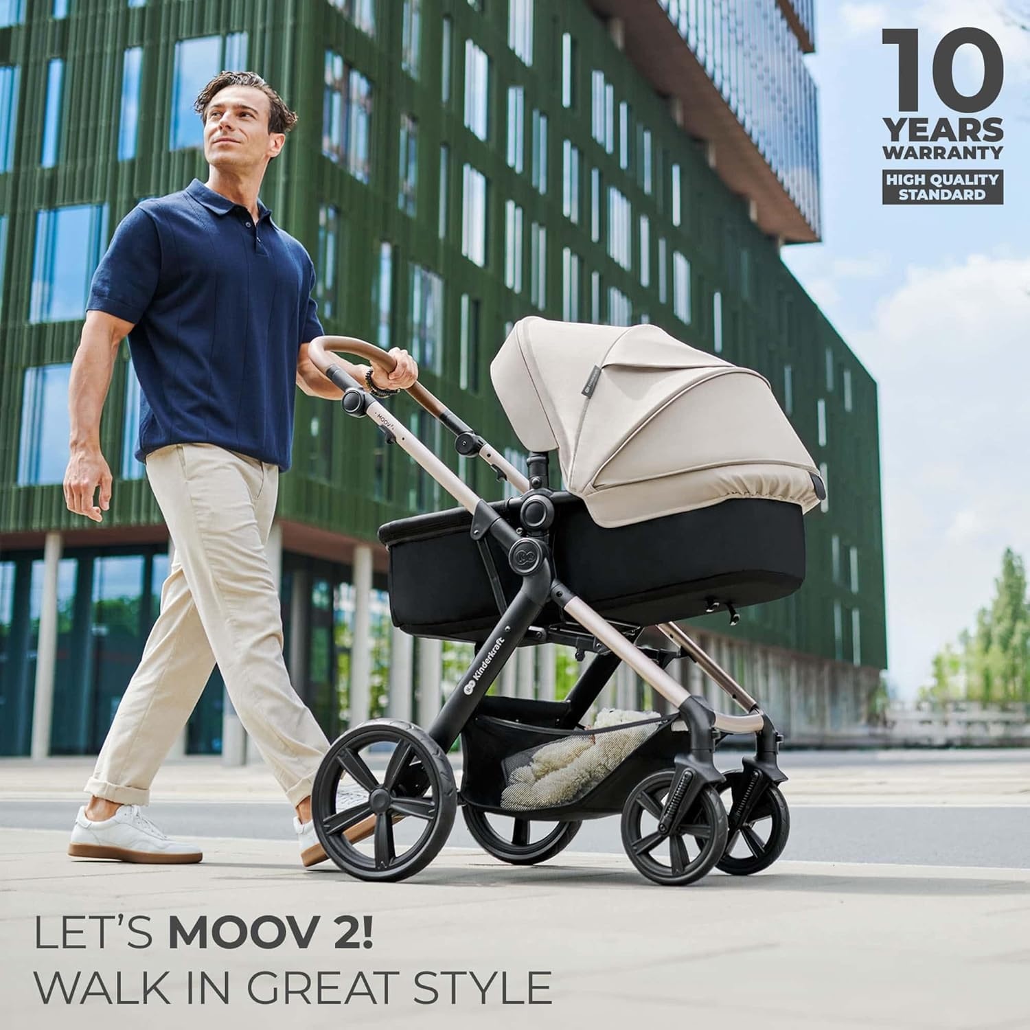 3-in-1 Kinderwagen Reissysteem MOOV2 - Incl. Mink PRO Autostoel - Grijs - 30% Korting