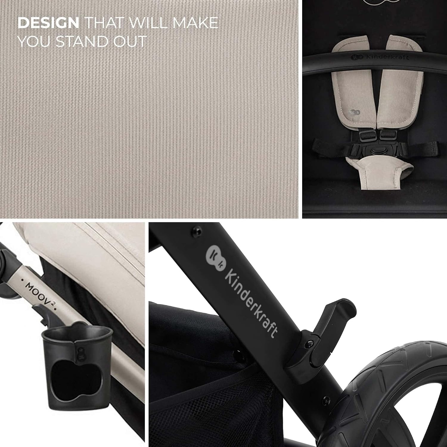 3-in-1 Kinderwagen Reissysteem MOOV2 - Incl. Mink PRO Autostoel - Grijs - 30% Korting