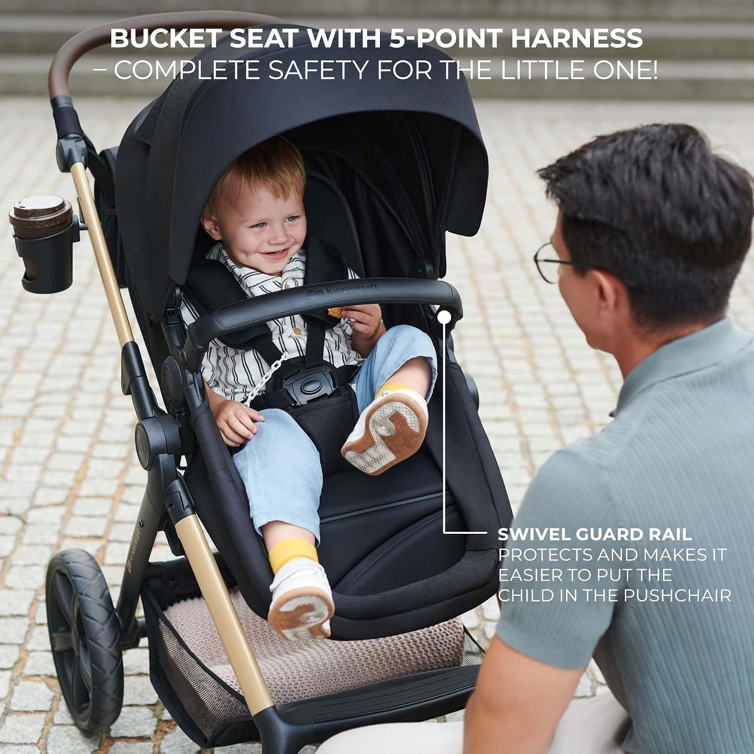 3-in-1 Kinderwagen Reissysteem MOOV2 - Incl. Mink PRO Autostoel - Grijs - 30% Korting
