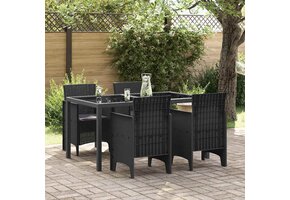 vidaXL Tuinstoelen (4 stuks) Antraciet - 53x49x85 cm PP - 59% Korting!