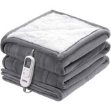 Elektrische deken Flanel Lamsvacht Grijs 150x200 cm - 33% Korting
