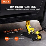 Hydraulische Krik Auto 1,5 Ton Laag Profiel 28% Korting
