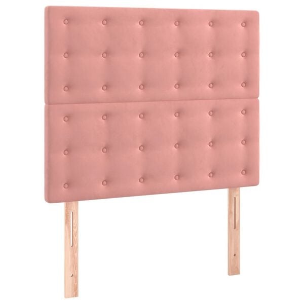 Hoofdborden Velours Roze 2 st. 80x5x78/88 cm - 33% Korting