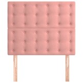 Hoofdborden Velours Roze 2 st. 80x5x78/88 cm - 33% Korting