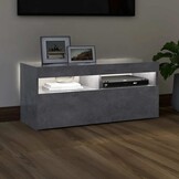 TV-meubel met LED 90x35x40cm Betongrijs - 34% Korting!