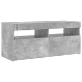 TV-meubel met LED 90x35x40cm Betongrijs - 34% Korting!