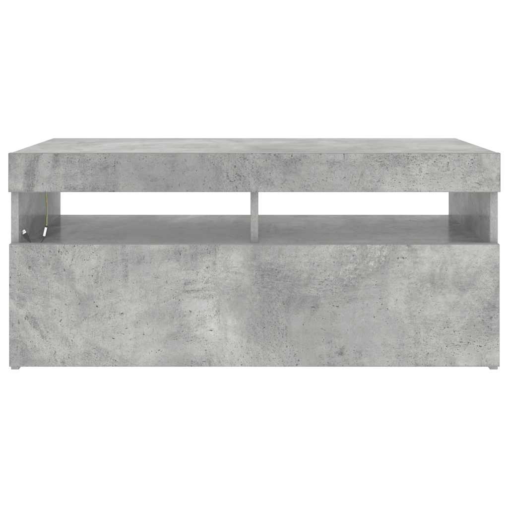 TV-meubel met LED 90x35x40cm Betongrijs - 34% Korting!