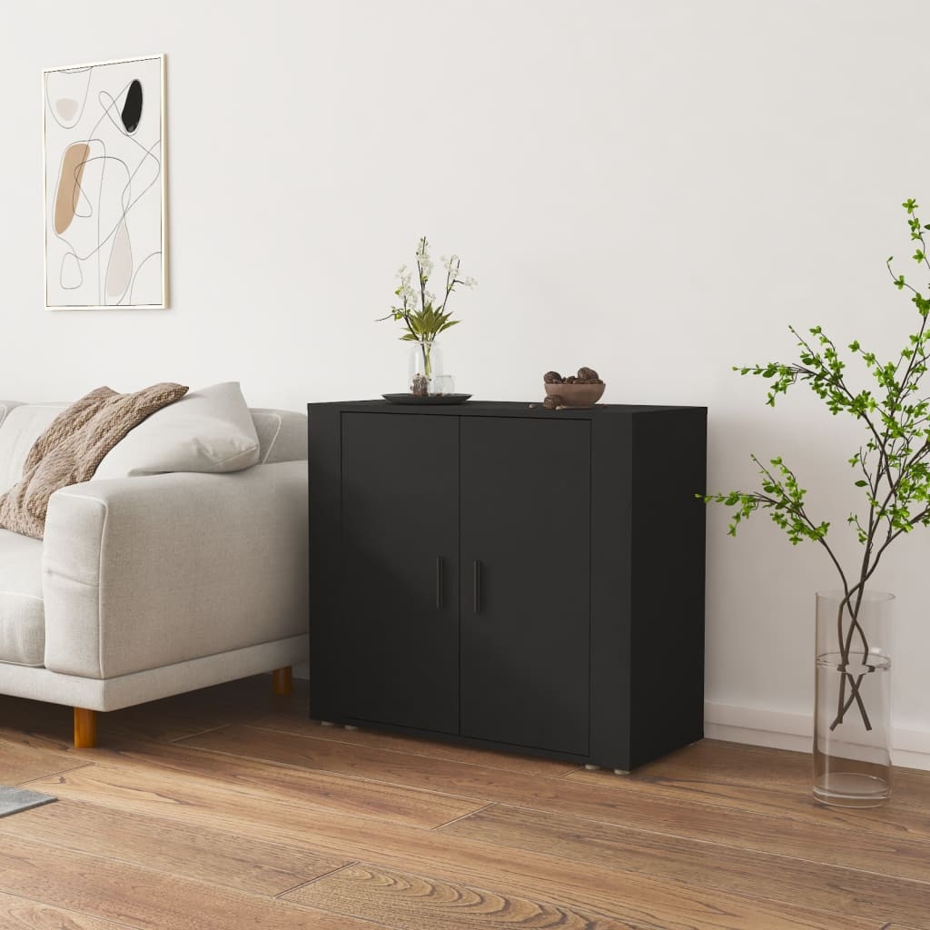 vidaXL Dressoir 80x33x70 cm Zwart - 54% Korting