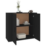 vidaXL Dressoir 80x33x70 cm Zwart - 54% Korting