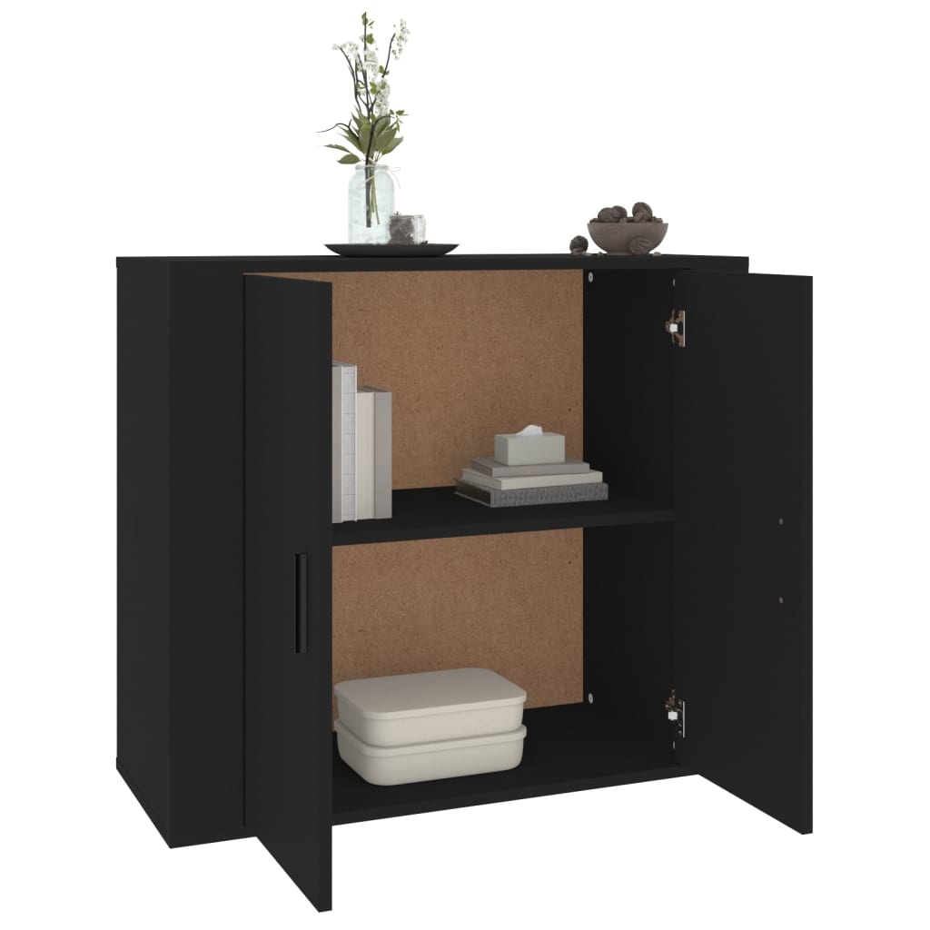 vidaXL Dressoir 80x33x70 cm Zwart - 54% Korting