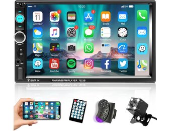 2-DIN Autoradio 7-inch HD Touchscreen Bluetooth Achteruitrijcamera Stuurbediening