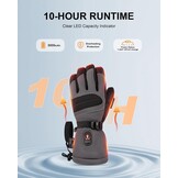 Verwarmde Handschoenen Skiën | Tot 10u Warm, USB-C PD, Waterdicht, 3 Warmtestanden