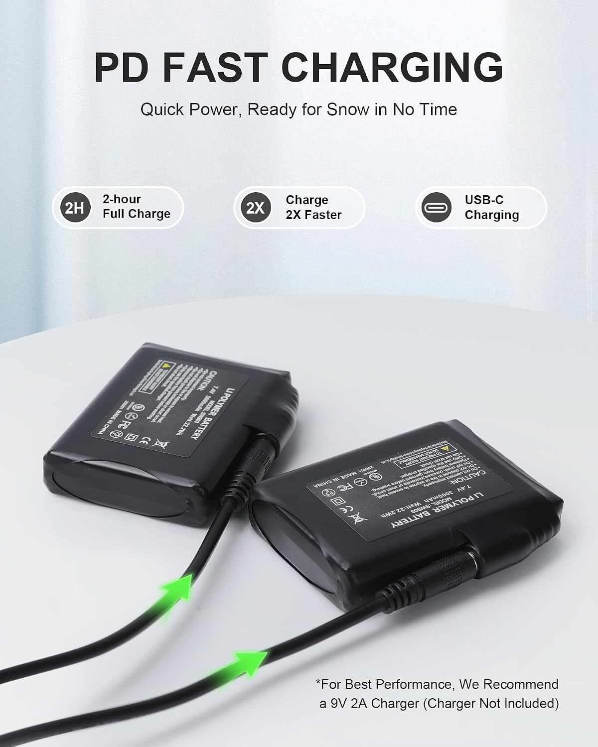Verwarmde Handschoenen Skiën | Tot 10u Warm, USB-C PD, Waterdicht, 3 Warmtestanden