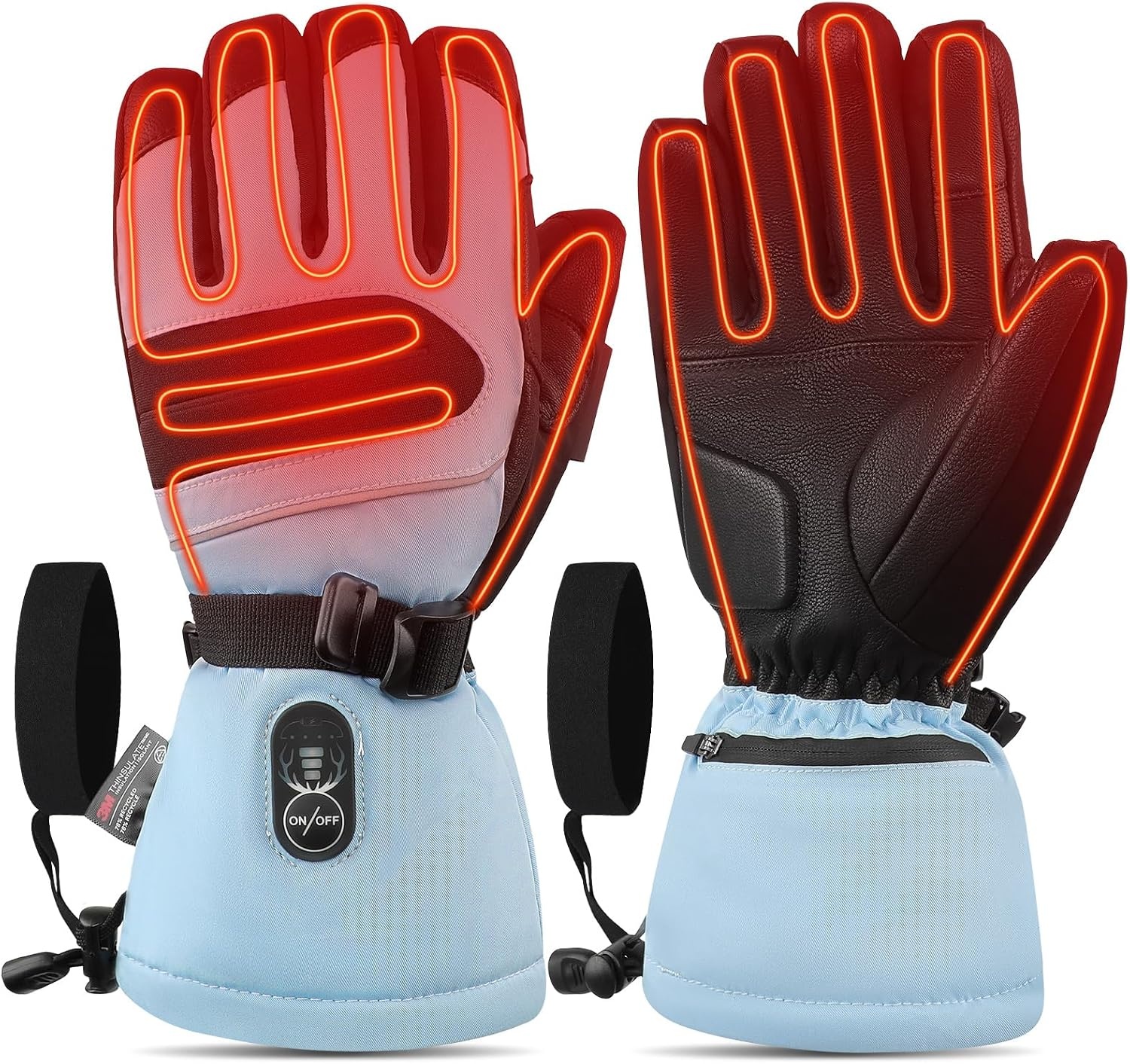 Verwarmde Handschoenen Skiën | Tot 10u Warm, USB-C PD, Waterdicht, 3 Warmtestanden