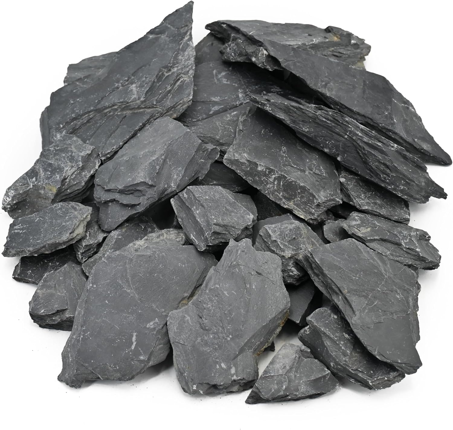 Unocho Natuurlijke leisteen reptiel koesteren platform rotsen 20 lb schildpad habitat platte rotsen voor aquarium amfibieën vivariums paludarium tuin landschapsarchitectuur en modelspoorweg (2-8 inch)