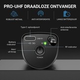 Draadloze Microfoon Set | UHF | 60m Bereik | 2 Microfoons