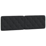 vidaXL Hoofdbordkussen 180 cm fluweel zwart