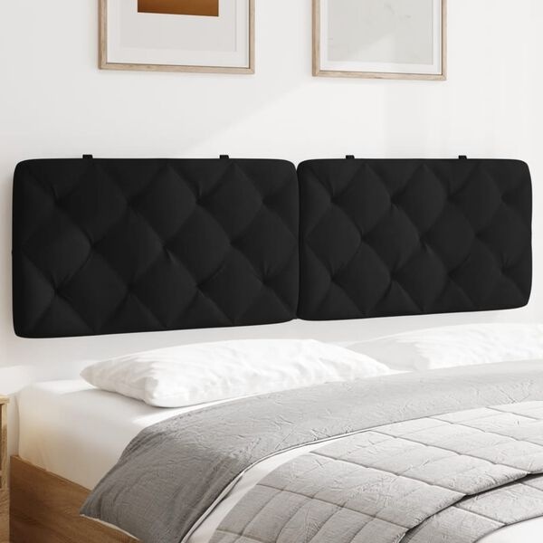 vidaXL Hoofdbordkussen 180 cm fluweel zwart