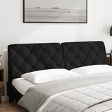 vidaXL Hoofdbordkussen 180 cm fluweel zwart