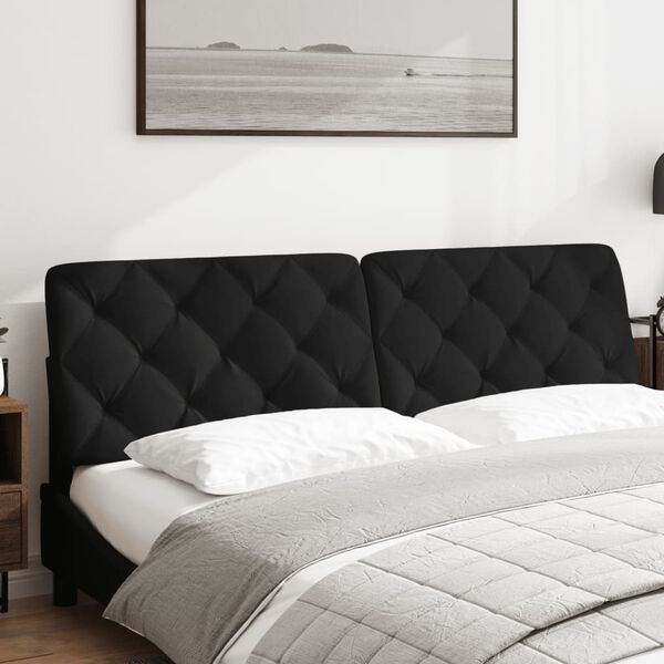 vidaXL Hoofdbordkussen 180 cm fluweel zwart