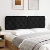 vidaXL Hoofdbordkussen 180 cm fluweel zwart