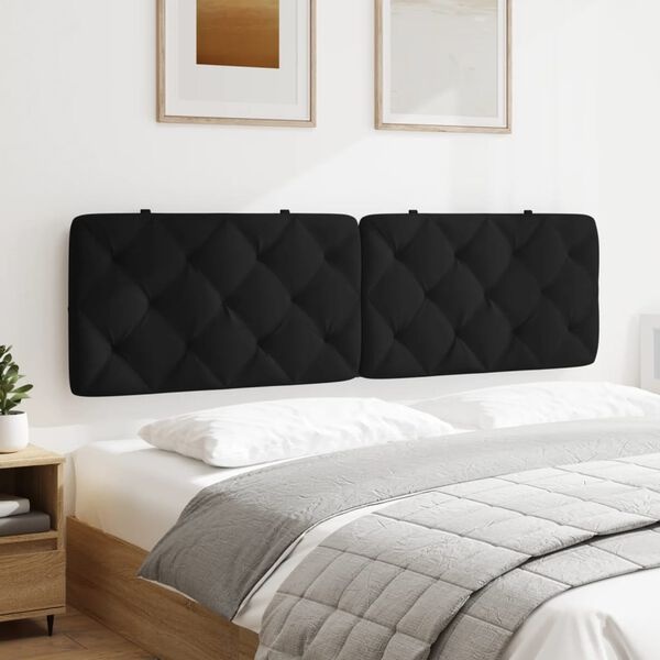 vidaXL Hoofdbordkussen 180 cm fluweel zwart
