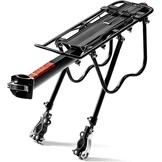 Achterste Bike Rack voor fiets, 110Lbs/50kgs capaciteit fiets bagagerek met reflecterende, verstelbare Quick Release Mountain Road fiets Cargo Rack