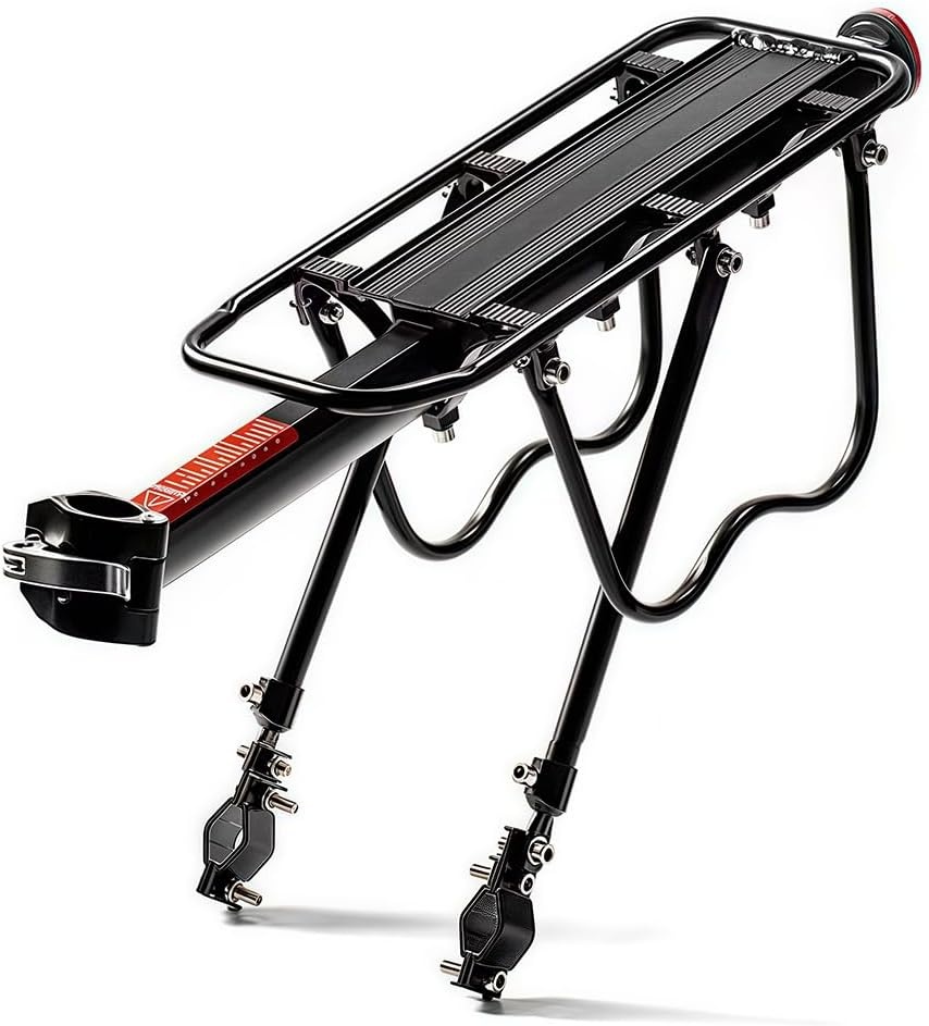 Achterste Bike Rack voor fiets, 110Lbs/50kgs capaciteit fiets bagagerek met reflecterende, verstelbare Quick Release Mountain Road fiets Cargo Rack