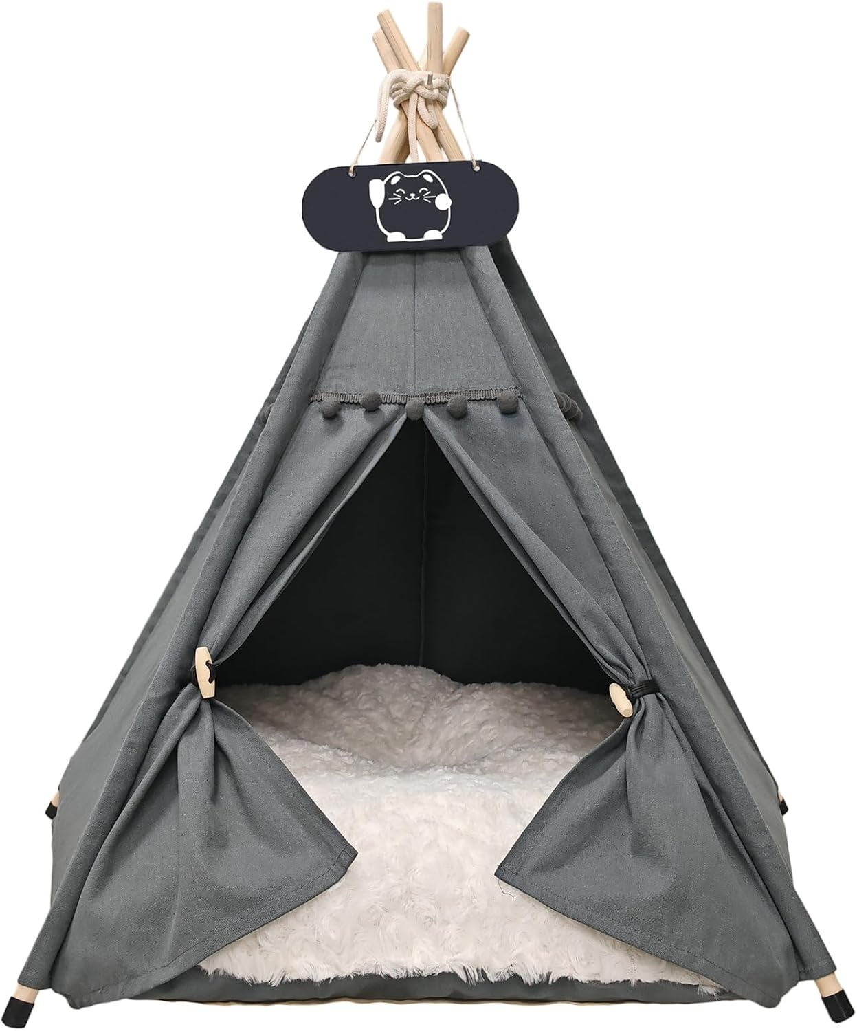 Tipi Tent Hond & Kat - 60x60x70cm - Katoen - 60% Korting