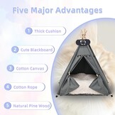 Tipi Tent Hond & Kat - 60x60x70cm - Katoen - 60% Korting