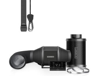 AC Infinity Luchtfiltratie Pro Kit 4-Inch PRO met Inline Ventilator, Carbon Filter en WiFi Klimaatregeling