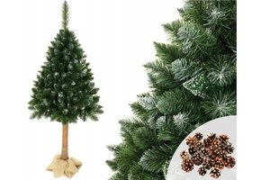 Kunstkerstboom 180cm op Stam: Sneeuw, Glitter & Ijzig Groen (63% Korting)