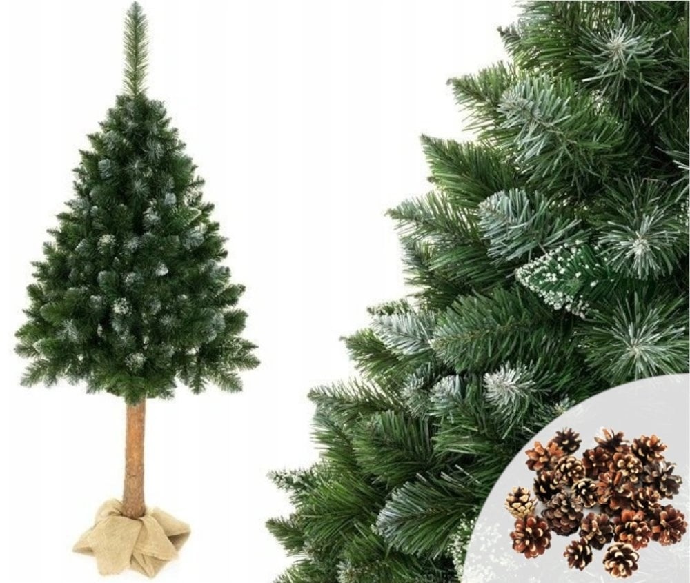 Kunstkerstboom 180cm op Stam met Sneeuw & Glitter - 60% Korting