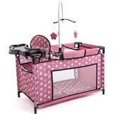 Bayer Design 62676AA Poppenbed met geïntegreerde kinderstoel, kastcompartiment, mobiel, kussen