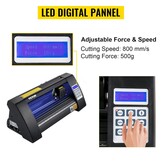 VEVOR Vinyl Snijplotter, 375 mm Snijplotter Machine, LED Desktop Vinyl Cutter Plotter, Semi-automatisch Ingebouwd Optisch Oog Lasergeleiding, Compatibel met Signmaster-software voor Windows-systeem