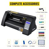 VEVOR Vinyl Snijplotter, 375 mm Snijplotter Machine, LED Desktop Vinyl Cutter Plotter, Semi-automatisch Ingebouwd Optisch Oog Lasergeleiding, Compatibel met Signmaster-software voor Windows-systeem