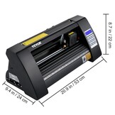 VEVOR Vinyl Snijplotter, 375 mm Snijplotter Machine, LED Desktop Vinyl Cutter Plotter, Semi-automatisch Ingebouwd Optisch Oog Lasergeleiding, Compatibel met Signmaster-software voor Windows-systeem