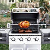 VEVOR Elektrische braadset, belasting van 12 kg, grill met 9 W motor, snelheid 4 omw/min, automatische braadpan voor buiten, roestvrij staal, automatische rotatie, set voor kippen, eend, kalkoen