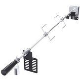 VEVOR Elektrische braadset, belasting van 12 kg, grill met 9 W motor, snelheid 4 omw/min, automatische braadpan voor buiten, roestvrij staal, automatische rotatie, set voor kippen, eend, kalkoen