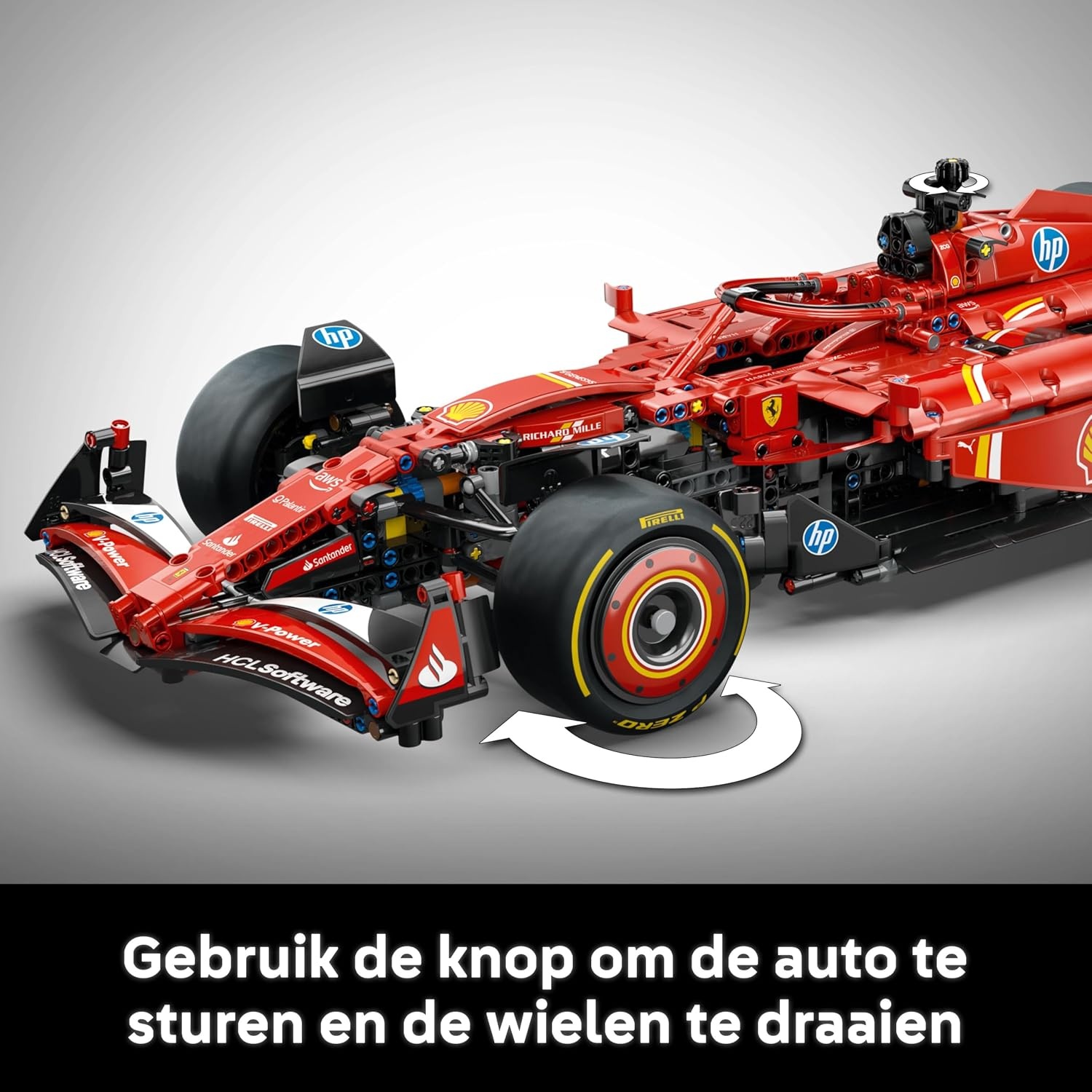 LEGO Technic Ferrari SF-24 F1 auto Bouwpakket voor Volwassenen met 1:8 Schaal Modelauto met V6-Motor, Besturing en DRS, Formule 1 Vaderdag Cadeau voor Hem, Haar, Alle Fans van Motorsport 42207