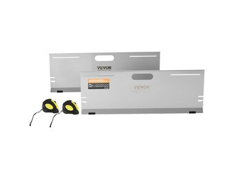 VEVOR Asmeter, 2-pack asmeetplaten, roestvrijstalen spoorhoekmeetplaat, 4 uitlijnstangen & magnetische sleuven, incl. meetlint en omrekeningstabel