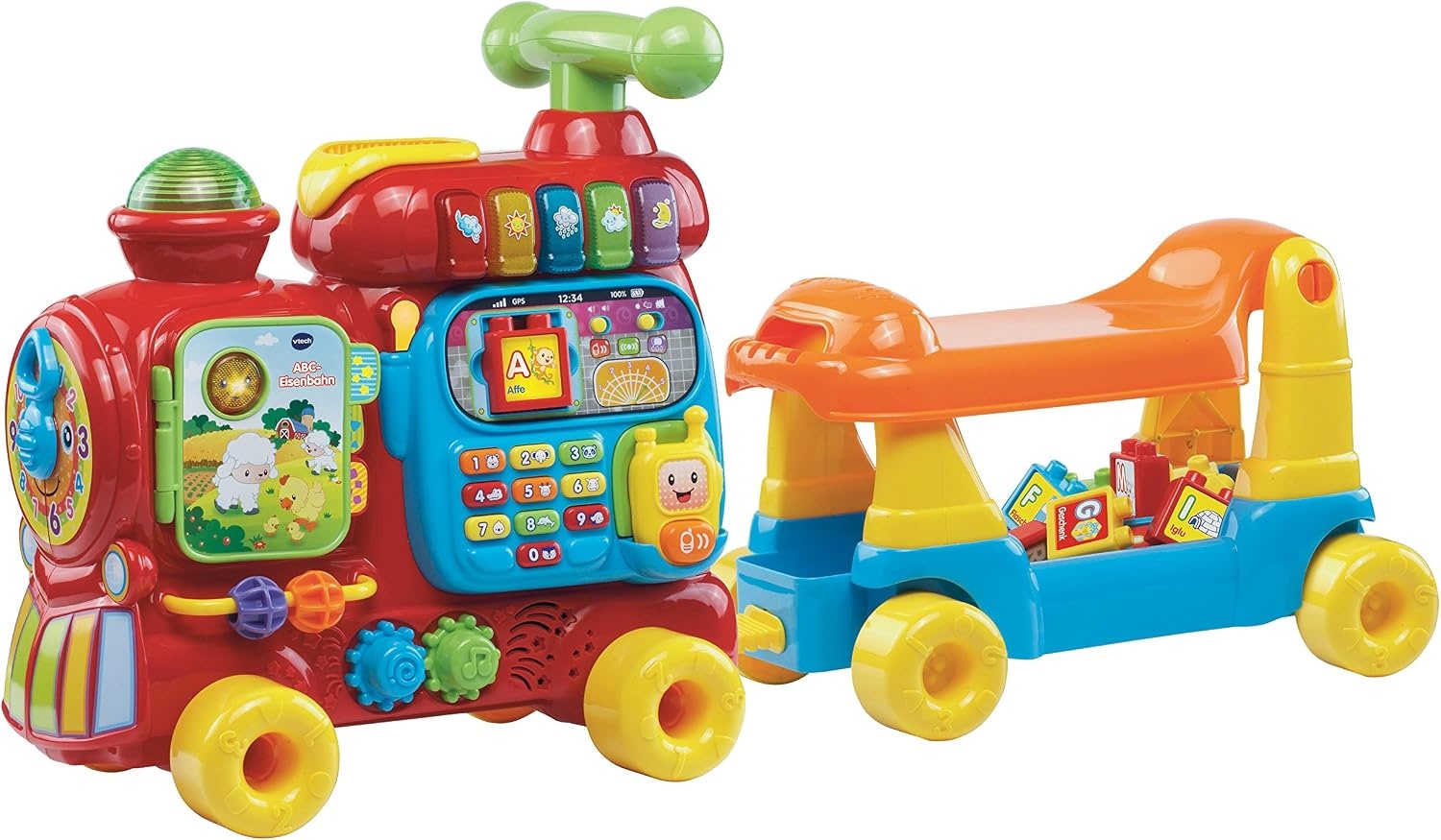 VTech ABC Trein Educatief Speelgoed - Interactieve Loopwagen - Meerkleurig