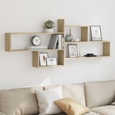 vidaXL Wandschap 167,5x18x68 cm bewerkt hout sonoma eikenkleurig