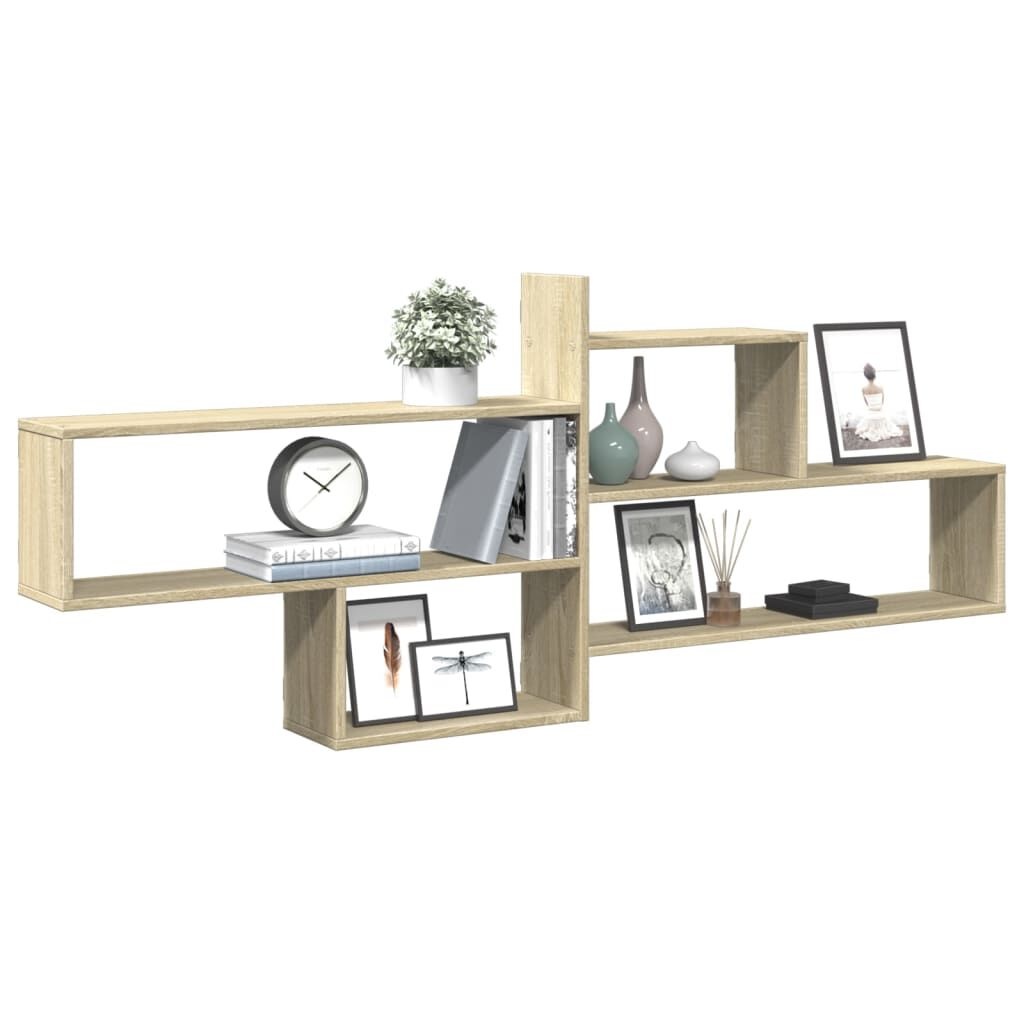 vidaXL Wandschap 167,5x18x68 cm bewerkt hout sonoma eikenkleurig