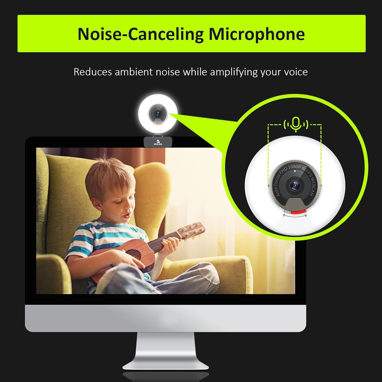 NexiGo 1080p Webcam: 60FPS, Autofocus & Ringlicht (-57%)