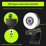 NexiGo 1080p Webcam: 60FPS, Autofocus & Ringlicht (-57%)