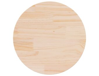 vidaXL Tafelblad rond Ø70x3 cm massief grenenhout