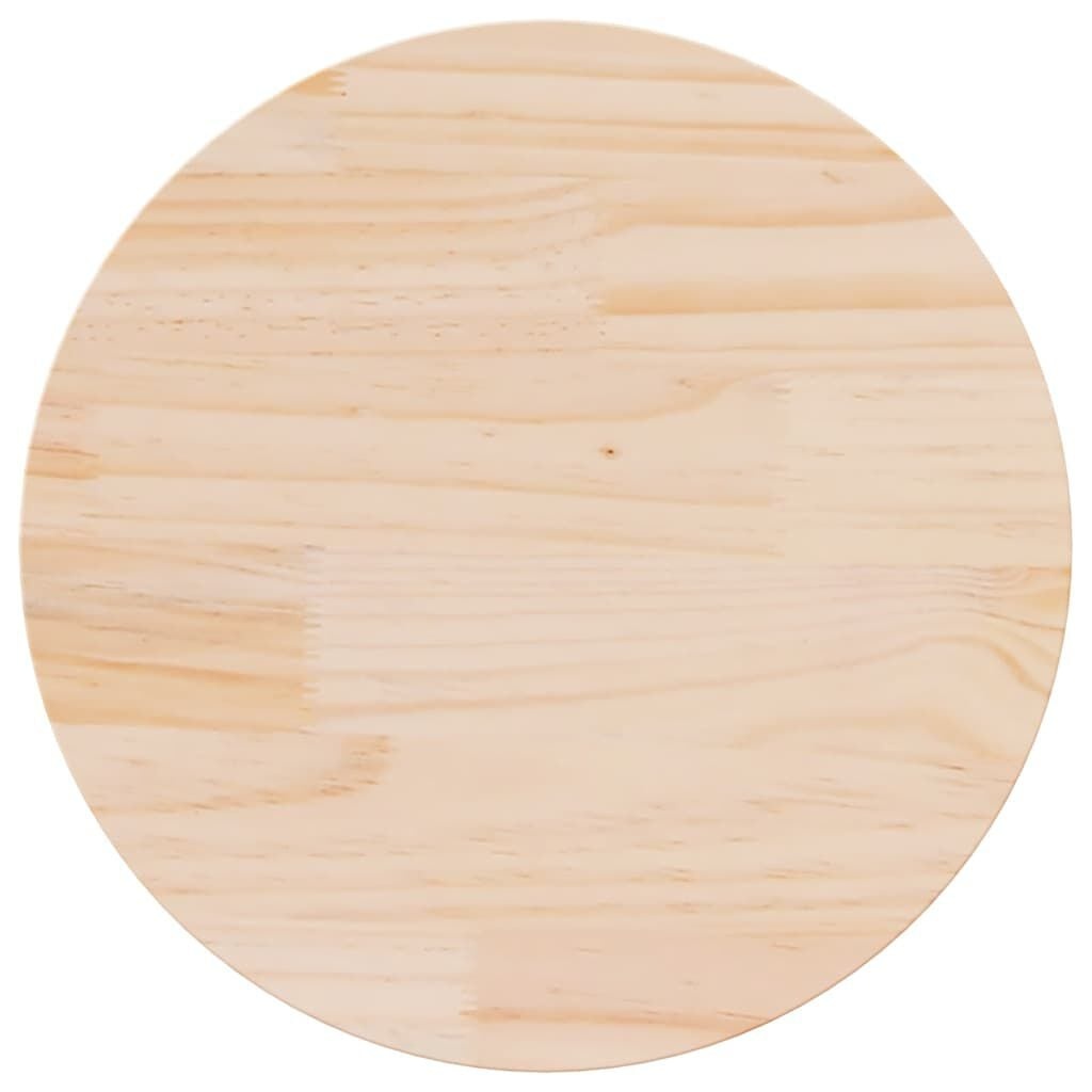 vidaXL Tafelblad rond Ø70x3 cm massief grenenhout